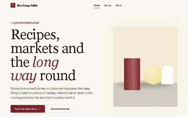 Preview of the Blog & magazine template