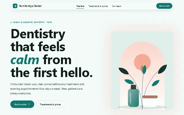 Preview of the Clinic & health template