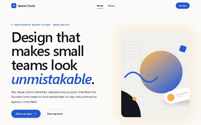 Preview of the Modern blank template
