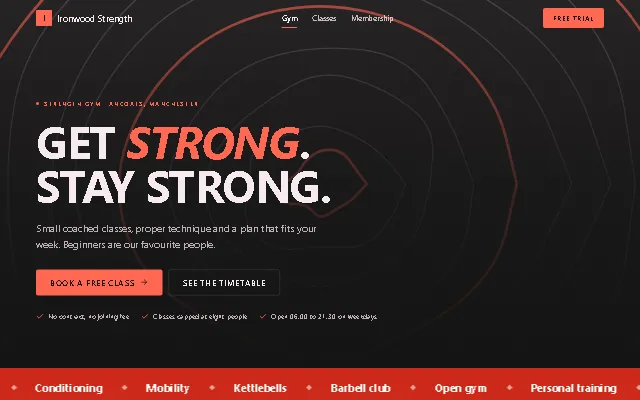 Preview of the Fitness & sport template