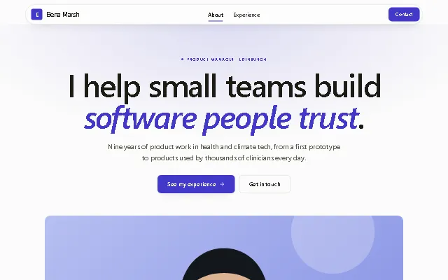 Preview of the Personal & résumé template