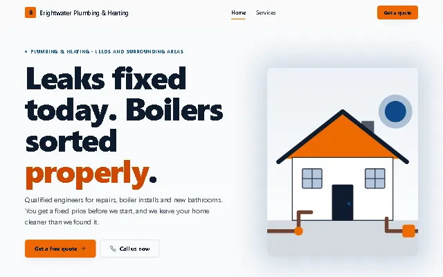 Preview of the Trades & services template