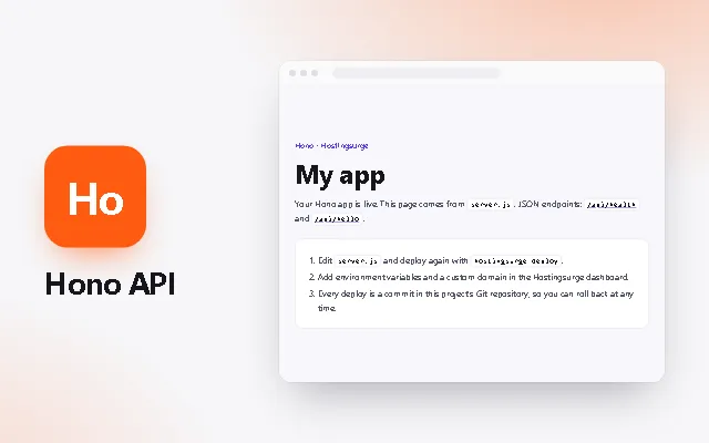 Preview of the Hono API template